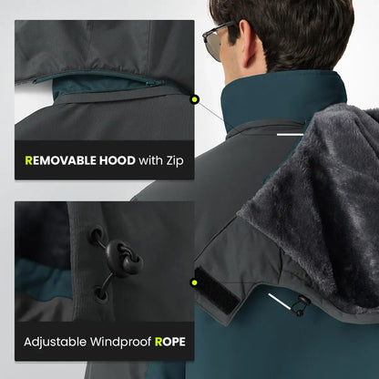 Men's Winter Ski Snow Jacket Waterproof Windproof Fleece Lined