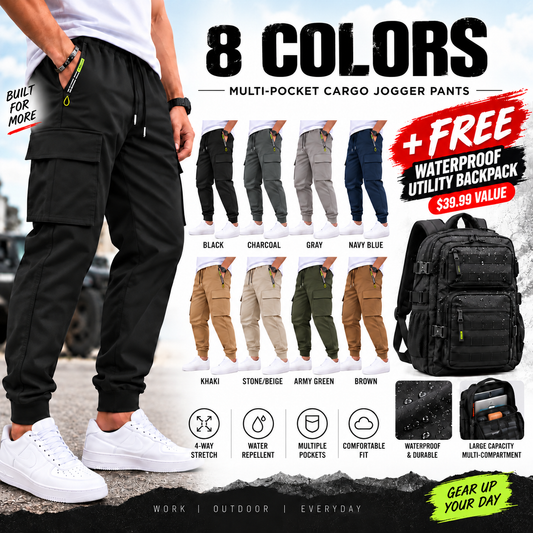 🔥 BESTSELLER |  | Men's Multi-Pocket Cargo Jogger Pants-Last day