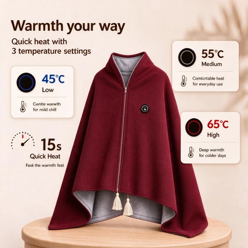 🎃Xmas Mega Sale🔥Portable Heated Blanket Shawl- Halloween Blowout Sale – LAST DAY!