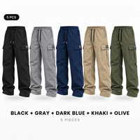 BLACK + GRAY + DARK BLUE + KHAKI + OLIVE
