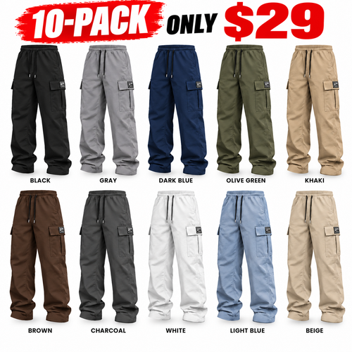 🔥Black Friday Day 🔥 Best-Seller Men's Solid-Color Cargo Pants — Loose Fit, Casual Style!